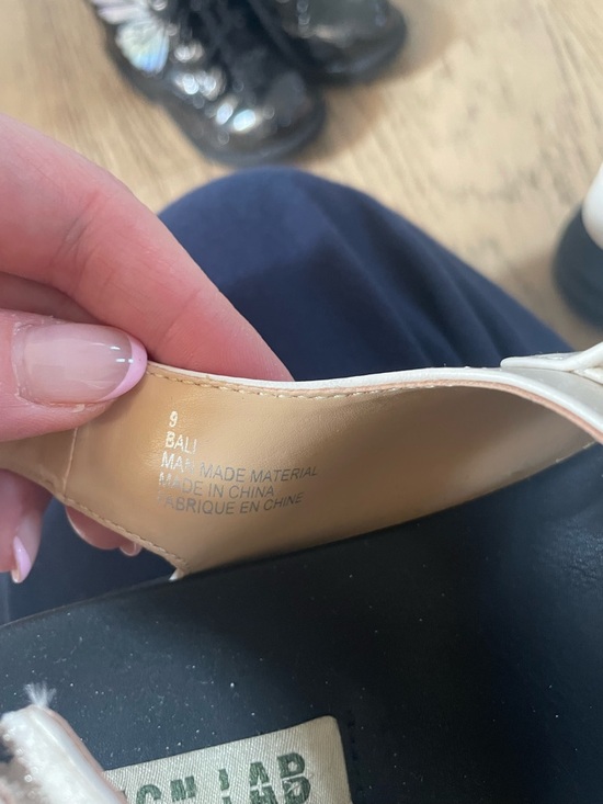 Design Lab Cream Slingback Sandals - Picture 3 of 4